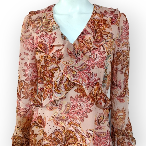 Julia Jordan Long Sleeve Pink Multi Tiered Dress, 4 - Picture 9 of 13